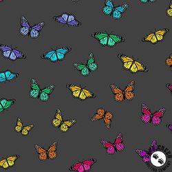 Andover Fabrics Color Wheel Butterfly Rainbow Night