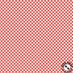 Clothworks The Secret Life of Squirrels III Diagonal Plaid Red