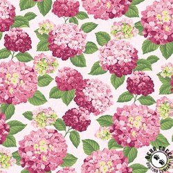 Riley Blake Designs Hydrangeas in the Garden Main Pink/Pearl Riley Blake Designs Hydrangeas in the Garden Main Pink/Pearl