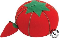 Dritz Tomato Pin Cushion with Emery Sharpener - RED