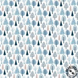 Riley Blake Designs Winter Magic Trees White Riley Blake Designs Winter Magic Trees White