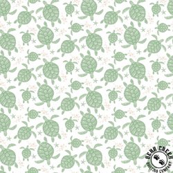 Riley Blake Designs Free As The Ocean Turtles White