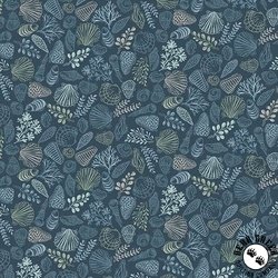 Andover Fabrics Driftwood Shells Blue