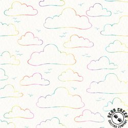 P&B Textiles Whiskerville Floating Clouds Cream P&B Textiles Whiskerville Floating Clouds Cream