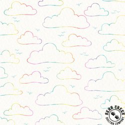 P&B Textiles Whiskerville Floating Clouds Cream