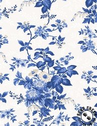 Wilmington Prints Chateau Bleu Medium Floral Cream
