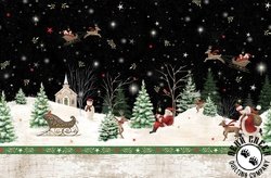 P&B Textiles Believe Santa's Scenic Double Border P&B Textiles Believe Santa's Scenic Double Border