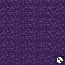 P&B Textiles Whimsy II Tossed Sprigs Dark Purple