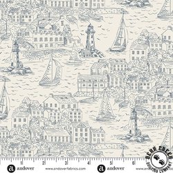 Andover Fabrics High Tide Harbour View Cream