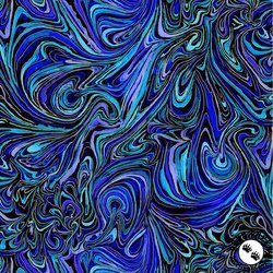 Timeless Treasures Escapade Abstract Marble Indigo