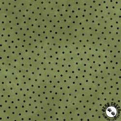 Maywood Studio Woolies Flannel Polka Dots Green