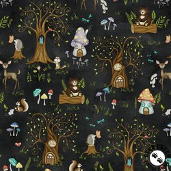 Windham Fabrics Enchanted Woods Into the Woods Black