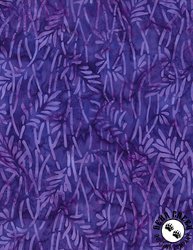 Wilmington Prints Candy Crush Batiks Delicate Leaves Purple