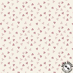 P&B Textiles Victoria Ditzy Hearts Ecru/Red