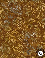 Wilmington Prints Forest Trails Batiks Leaves Golden Brown