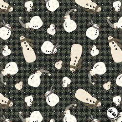 Studio E Fabric Snowy Days and Frosty Nights Snowman Toss Moss Studio E Fabric Snowy Days and Frosty Nights Snowman Toss Moss