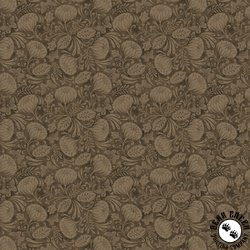 P&B Textiles Whimsy II Packed Tonal Floral Brown