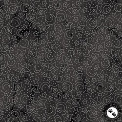 Maywood Studio Spooky Stitches Stars and Moons Black