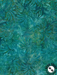 Wilmington Prints Copper Mountain Batiks Petal Toss Aqua Blue