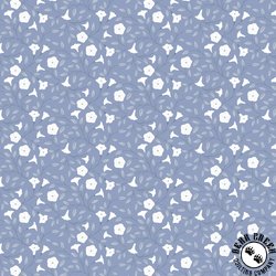 Lewis and Irene Fabrics Evenfall Moonflower Dark Periwinkle Lewis and Irene Fabrics Evenfall Moonflower Dark Periwinkle