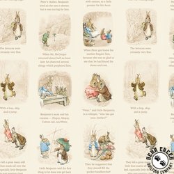 Riley Blake Designs Peter Rabbit and Benjamin Bunny Story Time Cream Riley Blake Designs Peter Rabbit and Benjamin Bunny Story Time Cream