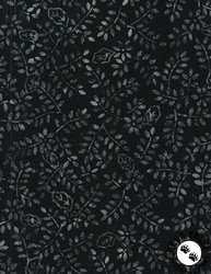 Wilmington Prints Granite Bay Batik leafy Vines Black