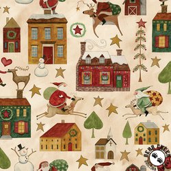 Riley Blake Designs Up on the Housetop Main Snowflake Riley Blake Designs Up on the Housetop Main Snowflake