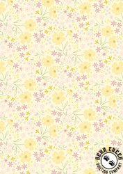 Lewis and Irene Fabrics Joys of Spring Songs of Spring Pastel Yellow