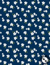 Wilmington Prints Sunlit Serenade Small Floral Navy