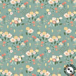 Riley Blake Designs New Beginnings Floral Teal