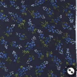 Moda Wildflowers Bluebonnet Toss Indigo