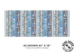 Benartex Woodland Wonderland Stripe Blue Benartex Woodland Wonderland Stripe Blue