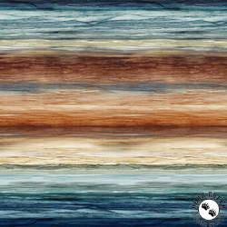 Northcott Fox Den Ombre Blue/Multi