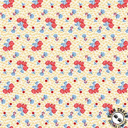 Maywood Studio Dilly Dally Tiny Floral Yellow/Red Maywood Studio Dilly Dally Tiny Floral Yellow/Red