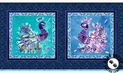 P&B Textiles Peacock Serenade Panel P&B Textiles Peacock Serenade Panel
