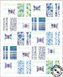 Fluttering By - Fluttering Wishes Blue Free Quilt Pattern