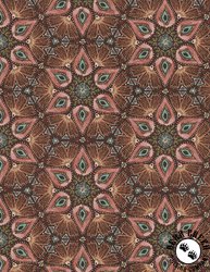 Wilmington Prints Floralscape Medallions Dark Brown