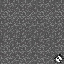 P&B Textiles Whimsy II Tossed Sprigs Dark Grey