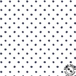 P&B Textiles Indigo Song Polka Dots White/Navy P&B Textiles Indigo Song Polka Dots White/Navy