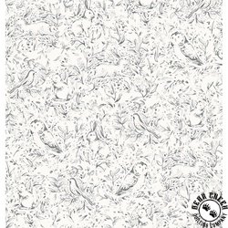 P&B Textiles Forest Fauna 108 Inch Wide Backing Fabric Grey P&B Textiles Forest Fauna 108 Inch Wide Backing Fabric Grey