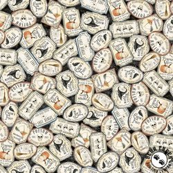 P&B Textiles Hocus Pocus Packed Potions Labels Black/Cream P&B Textiles Hocus Pocus Packed Potions Labels Black/Cream