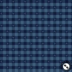 Clothworks Backyard BBQ Chicken Plaid Denim Clothworks Backyard BBQ Chicken Plaid Denim