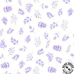 QT Fabrics Hunny Bunny Sprigs Lilac QT Fabrics Hunny Bunny Sprigs Lilac