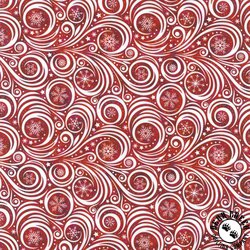 In The Beginning Winter Solstice II Snow Swirl Red/White In The Beginning Winter Solstice II Snow Swirl Red/White