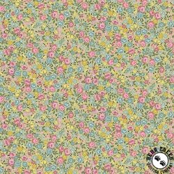 Andover Fabrics Petite Fleur Rose Green Andover Fabrics Petite Fleur Rose Green