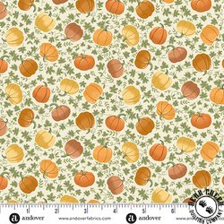 Andover Fabrics Hello Autumn Pumpkin Spice Cream