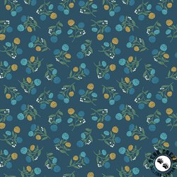 Windham Fabrics Clover and Dot Clover Dark Blue