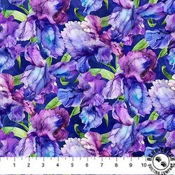 Northcott Infatuation Packed Iris Dark Purple/Multi Northcott Infatuation Packed Iris Dark Purple/Multi