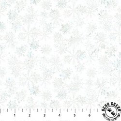 Northcott Tundra Crossing Snowflakes White