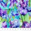 Northcott Infatuation Iris Feature Turquoise/Multi